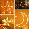 Imagen de Cortina Guía de Luces Estrellas y Lunas con Luciérnagas Led