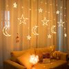 Imagen de Cortina Guía de Luces Estrellas y Lunas con Luciérnagas Led