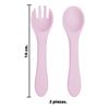 Imagen de Cubiertos para bebe en estuche-14cm.-silicona varios colores