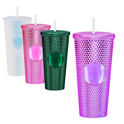 Imagen de Vaso texturado con tapa y sorbito 700 ml