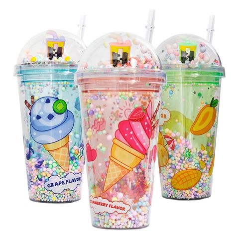 Imagen de Vaso Con Tapa y Sorbito diseño helado 500 ml