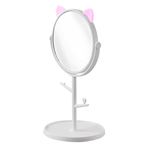 Imagen de Espejo de mesa organizador de alhajas con orejitas.