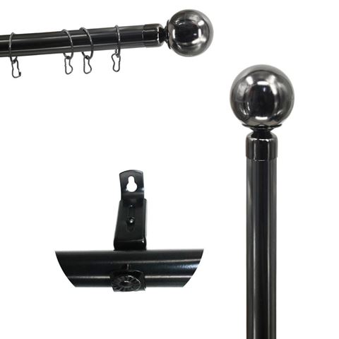 Imagen de Barrote para cortina Con puntero 1,5-3 mts Incluye 24 argollas