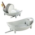 Imagen de Escurridor de platos y cubiertos plástico con desague