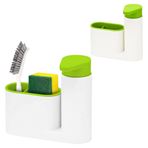 Imagen de Dispensador de jabon con porta esponja-cepillo