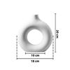 Imagen de Jarron circular de ceramica blanco - mediano