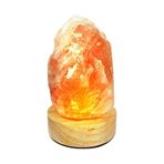 Imagen de Lámpara de Sal con base de madera - USB - Peso aprox 850 gr