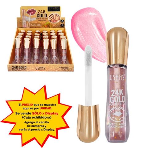 Imagen de Brillo labial Ushas 24K-larga duracion - UC086