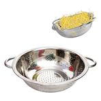 Imagen de Colador con asas plateado metal-24cm.