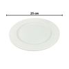 Imagen de Plato de melamina llano redondo blanco-25cm.