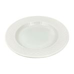 Imagen de Plato de melamina hondo redondo blanco-25x3cm.