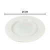 Imagen de Plato de melamina hondo redondo blanco-25x3cm.