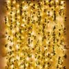 Imagen de Planta enredadera Artificial de hojas verdes Con Luz Led a pilas 2 metros