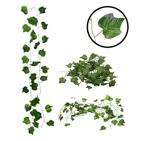 Imagen de Planta enredadera artificial Hojas de hiedras  verdes x 16 guirnaldas