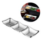 Imagen de Bowl plateado triple cuadrado 8x20cm.Acero inox