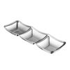 Imagen de Bowl plateado triple cuadrado 8x20cm.Acero inox