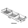 Imagen de Bowl plateado triple cuadrado 8x20cm.Acero inox