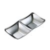 Imagen de Bowl plateado doble cuadrado 8x16cm.Acero inox