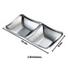 Imagen de Bowl plateado doble cuadrado 8x16cm.Acero inox
