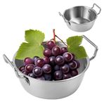 Imagen de Bowl redondo plateado con asas Acero inox