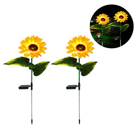 Imagen de Luz Solar Para Jardín x 2 Girasoles Led Recargable