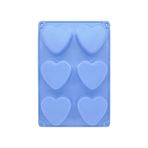 Imagen de Molde de silicona Diseño corazones 6 corazones