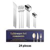 Imagen de Juego de cubiertos  Acero inoxidable color plateado 24 piezas
