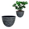 Imagen de Maceta plastica 33,5x26cm. Negra veteada