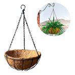 Imagen de Maceta Colgante Maceta Coco Rústica con base de hierro