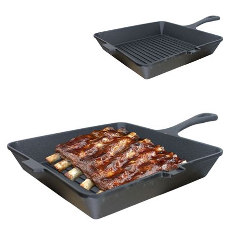 Imagen de Sartén grill  de hierro fundido 26cm