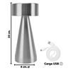 Imagen de Lampara de mesa Led USB Plateada