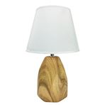 Imagen de Lampara veladora base cerámica tipo madera