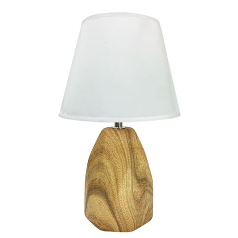 Imagen de Lampara veladora base cerámica tipo madera