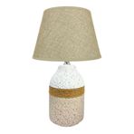 Imagen de Lampara veladora base ceramica rustica con cordon-33x14cm. 2