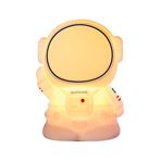 Imagen de Lámpara Veladora Astronauta Silicona Luz Led Multicolor USB