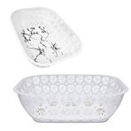 Imagen de Cesto calado rectangular para fruta 29x21x8,5cm. Blanco