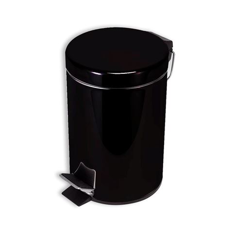 Imagen de Papelera metálica color mate con pedal 8 Litros