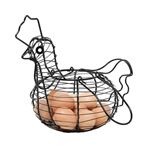 Imagen de Canasto de Metal Para Huevos Canasto Diseño Gallina
