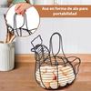 Imagen de Canasto de Metal Para Huevos Canasto Diseño Gallina