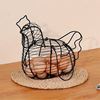 Imagen de Canasto de Metal Para Huevos Canasto Diseño Gallina