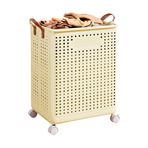 Imagen de Canasto Cesto plegable Con Ruedas y Asas para ropa