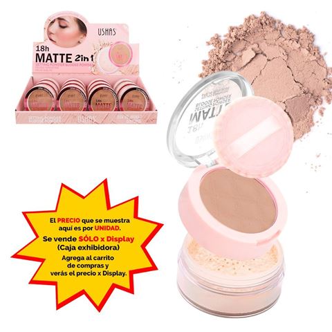 Imagen de Polvo Ushas 2 en 1 matte compacto-suelto-18 horas-UF065-2
