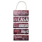 Imagen de Colgante decoratico Bienvenidos -24x50cm-MDF
