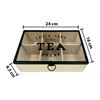 Imagen de Caja de Té en MDF con tapa transparente - 6 divisiones