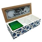 Imagen de Caja de té 3 Divisiones - Estampada en MDF