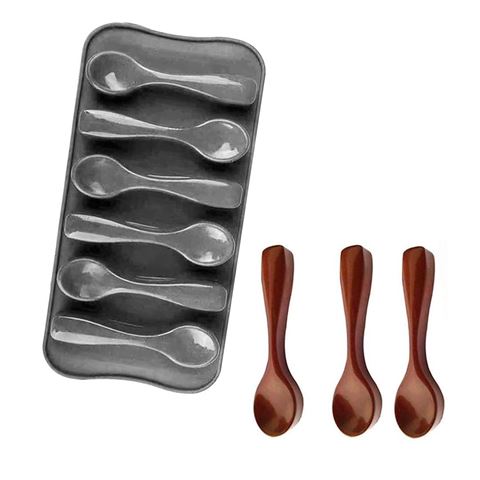 Imagen de Molde en silicona para hacer Cucharas de Chocolate x 6