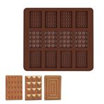 Imagen de Molde de silicona Para Chocolates Plancha x 12 con 3 diseños dif.