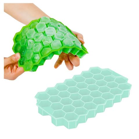 Imagen de Molde de silicona para hielos tipo panal - Colores surtidos