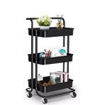 Imagen de Carrito organizador multiuso de 3 niveles con ruedas