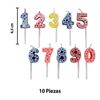 Imagen de Velas numeros coloridos- del 0 al 9-blister 7cm.